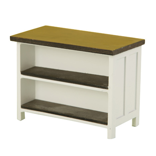 1:12 Dukkehust Miniatyr Skrivebord Dobbeltlags Oppbevaringsbord Møbler Apricot