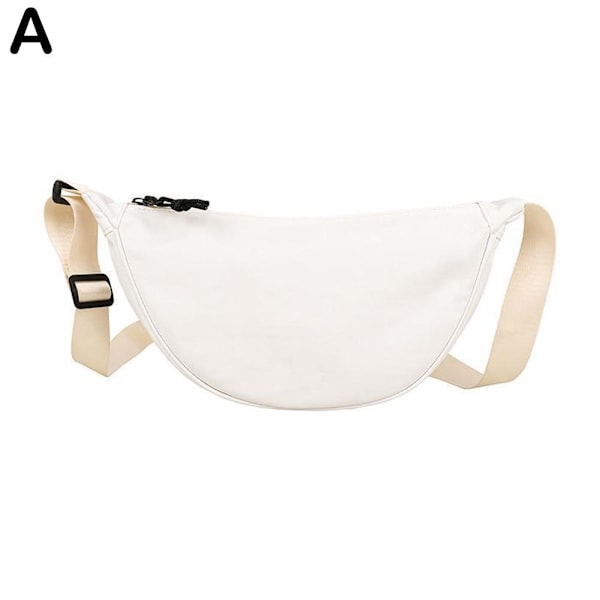 Yksinkertainen crossbody-laukku, muodikkaat naiset ja miehet, kannettavat nyytti laukut f white one-size