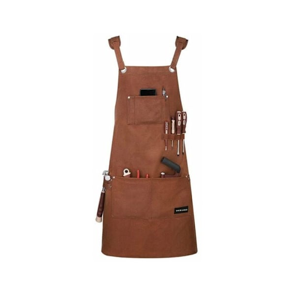 Pockets Welding Apron Flame Retardant Heat Resistant Leather Apron Men's Carpenter Apron for Blacksmith Mechanic Workshop