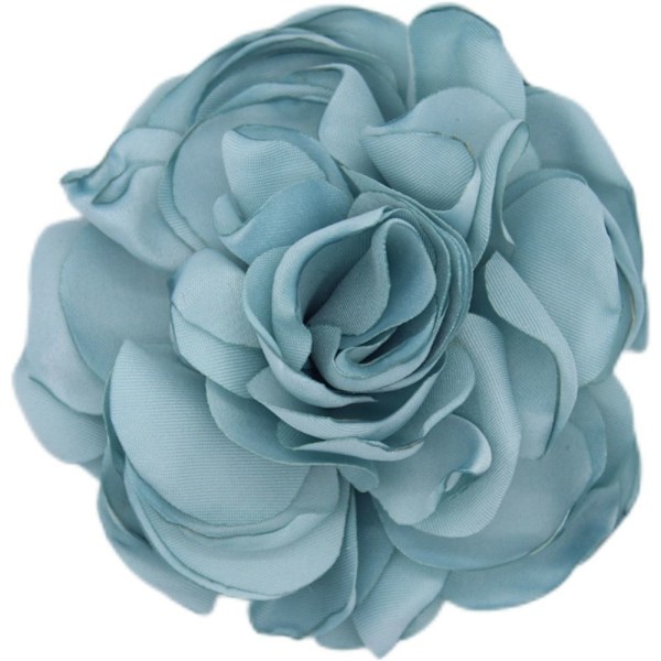 Stof Stor Rose Blomst Brosche Blomster Brosche BL? blue