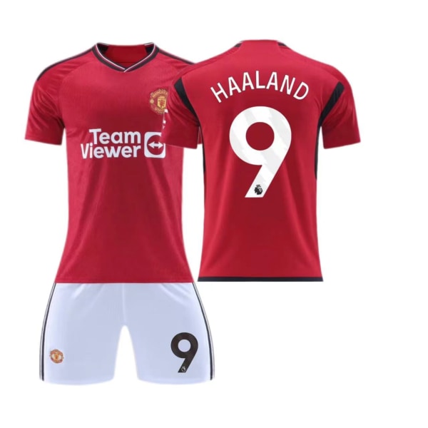 Manchester United hemmatröja nr 10 Rashford barn vuxen kostym fotbollströja No. 9 without socks 28