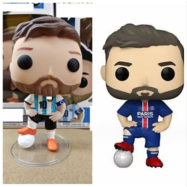 Messi Fotballdrakt Q-Versjon Actionfigur og Samlemodell - Optimalisert for 2024 pop50 Paris Saint-Germain Messi
