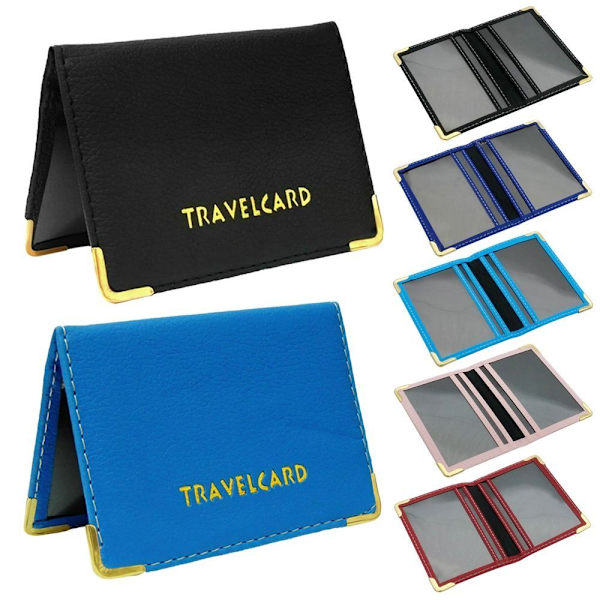 Cover Case Bus Pass Rail Card holder SORT - på lager BLACK