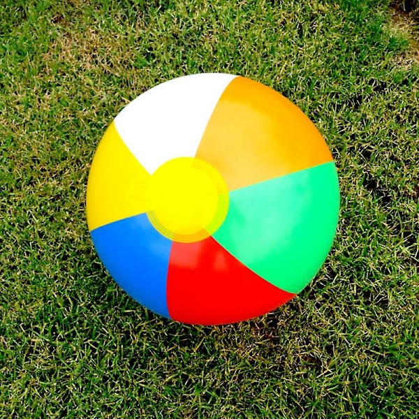 36cm2021 Sommaruppblåsbar Strandboll Sommar Utomhus Pool Lek Boll Simleksak Vattensport Vattenstudsboll TXTB1（25cm)