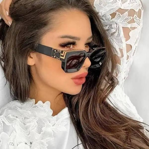 HW 86229 Luksuriøse Designer Solbriller i Punk Rock Stil, Tilpassede Overdimensjonerte Tykke Store Rammer, Millionær Solbriller for Menn C8 86229 Sunglasses