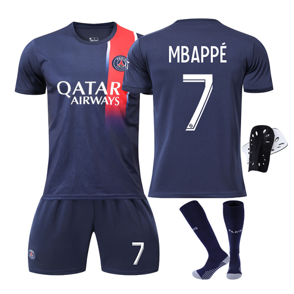 23-24 Ny säsong Paris Saint-Germain fotbollströja 30 Messi 10 Neymar 7 Mbappe tröjset No 4 XL