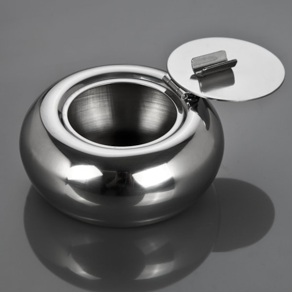 Outdoor ashtray, odorless ashtray with lid, stainless steel household ashtray, ashtray with lid