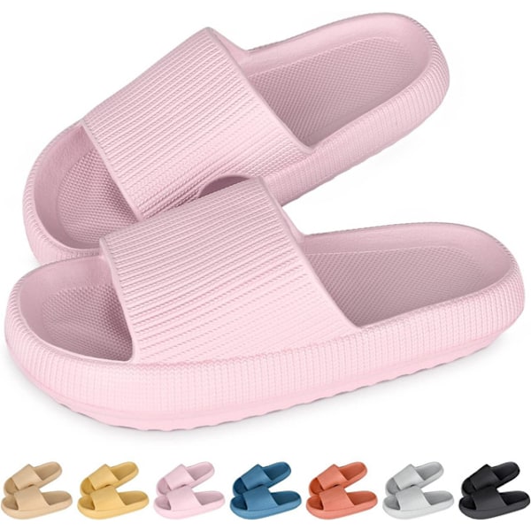 Dames Tykke Plattform Sky Slippers Rosa pink 36-37