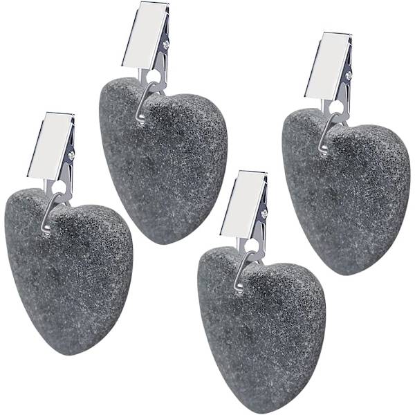 Sydämenmuotoinen pöytäliinan painosarja, 4 kappaletta pöytäliinan painoja, jotka on valmistettu luonnonkivestä perhejuhliin, retkeilyyn, häihin, puutarharetkille Heart shape