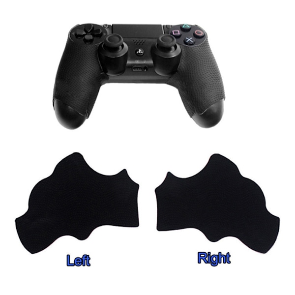Extremerate Svart Anti Slip Fukt Absorberande Controller Grepp för Ps4 Controllers, Professionellt Texturerat Mjukt Gummigrepp