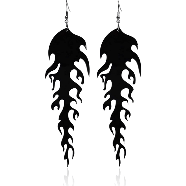 Flame Dangle örhängen för Egirls Eboys Hip Hop Streetwear Jewelr