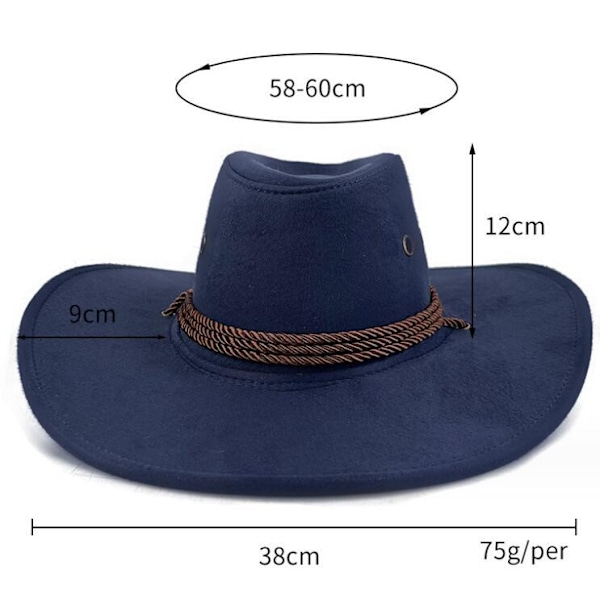 Vintage Cowboy Hat til mænd og kvinder Pink