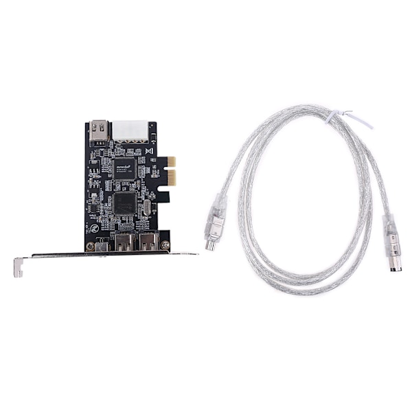 PCIe 3-ports Firewire-kabeludvidelseskort PCI til Express 1394B & 1394A TI XIO2