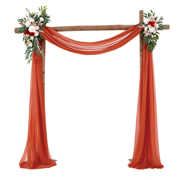 Bryllupsbue Chiffon Stoff Draperi Bryllupsdraperi Buedekorasjon Bryllupsinnredning 1.2