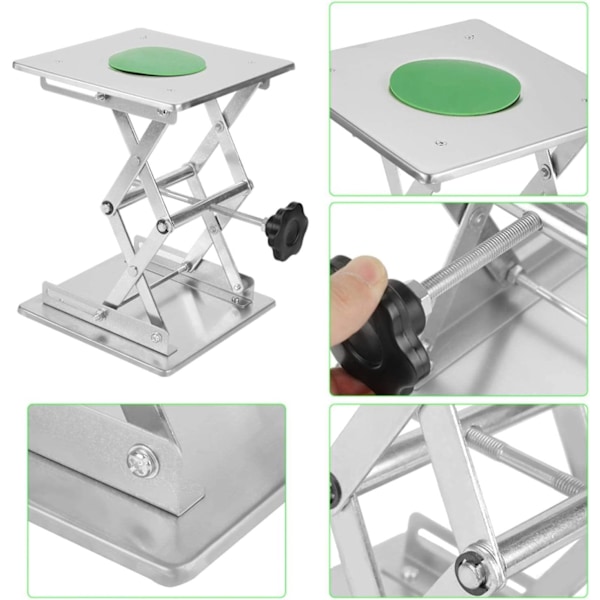 Laboratorieheisestativ, heisplattform i rustfritt stål som støtter saksstativ, plattformstativ 200*200