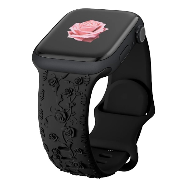 Til Apple Watch-rem, silikonearmbånd, SORT, 38/40/41MM SORT black 38/40/41mm black 38/40/41mm