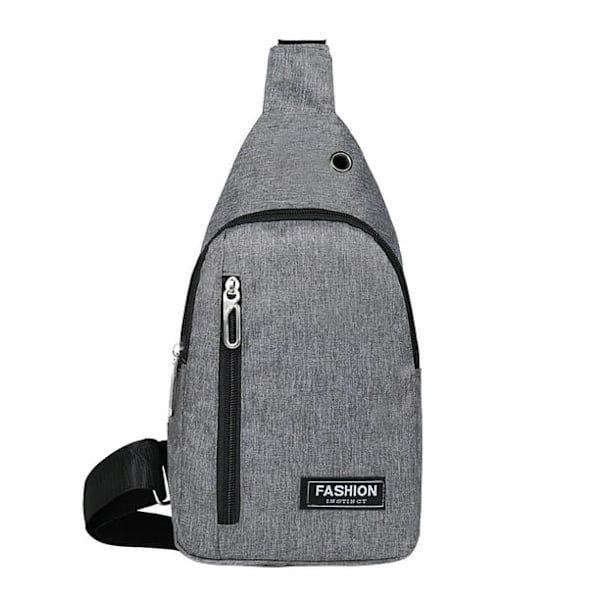 Liten axelväska, crossbody, bröstväska, vattentät axelväska, handväska, rem, resväska för män, kvinnor, pojkar med hörlursuttag