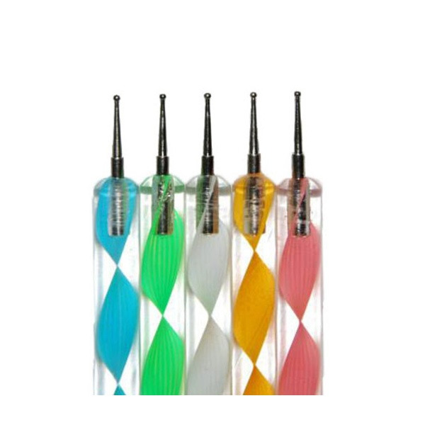 5 prickverktyg pennor nagel manikyr nailart manikyr flerfärgad