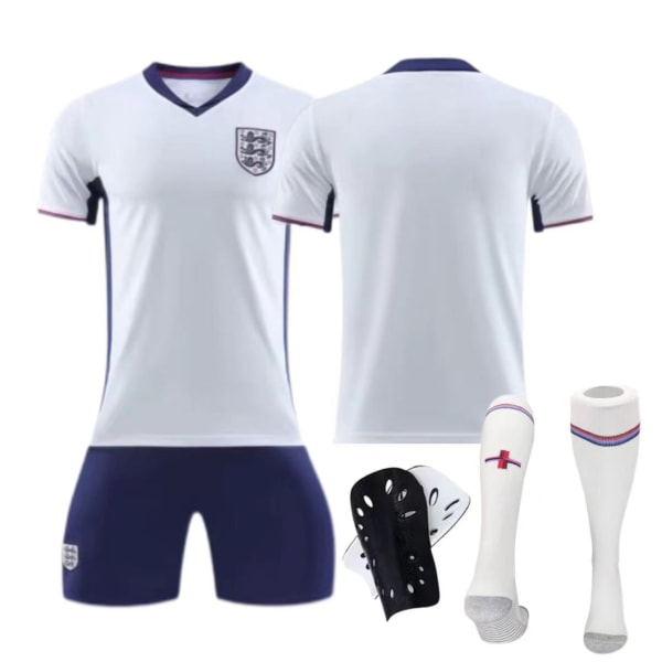 Europæisk Cup England hjemmebanetrøje nr. 9 Kane nr. 10 Bellingham børne- og voksenfodboldsæt No socks size 7 28
