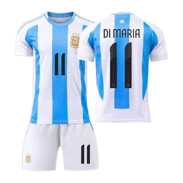 America's Cup-Argentina hemmatröja nr 10 Messi nr 11 Di Maria sportdräkter för vuxna No socks size 11 18