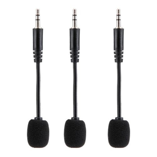 Mini-mikrofoni 3,5 mm liittimellä, joustava, 3 kpl