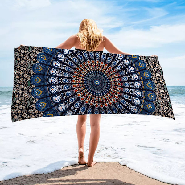 Microfiber Sand Free Beach Towel Blanket - Quick Dry Super Absorbent Lightweight Thin Towel