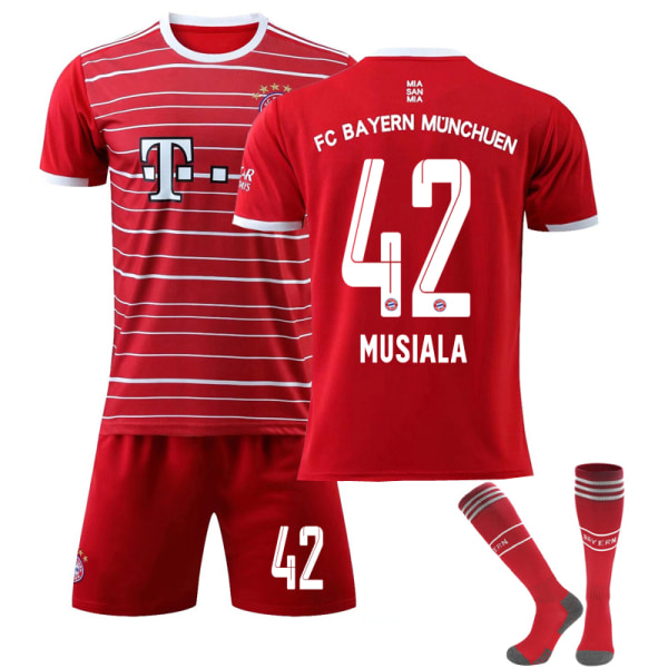 22-23 Bayern München Børnefodboldtrøje Nr. 42 Musiala C 28