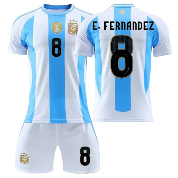 24-25 Argentiinan koti-Amerikan jalkapallomaajoukkueen peliasu nro 10 Messi 11 Di Maria 8 Enzo 21 pelipaita number 8 24 is suitable for heights