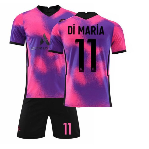 Fotballdrakt for Paris Saint-Germain 2021 - Bortetrøye nr. 7 Mbappe, nr. 4 Ramos og nr. 30 Messi Sanke Paris No. 11 + Socks 2XL#