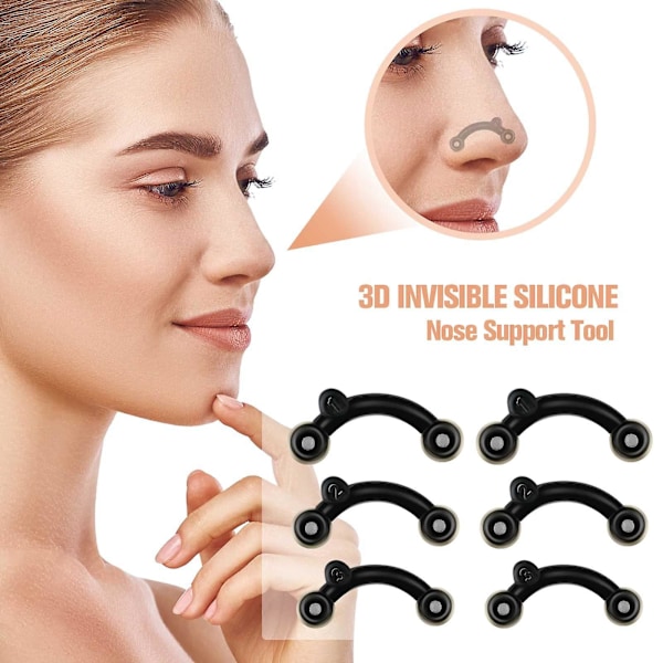 Usynlig neseoppløftende klips shaper shaper verktøy krok rettende sett (2 stk)
