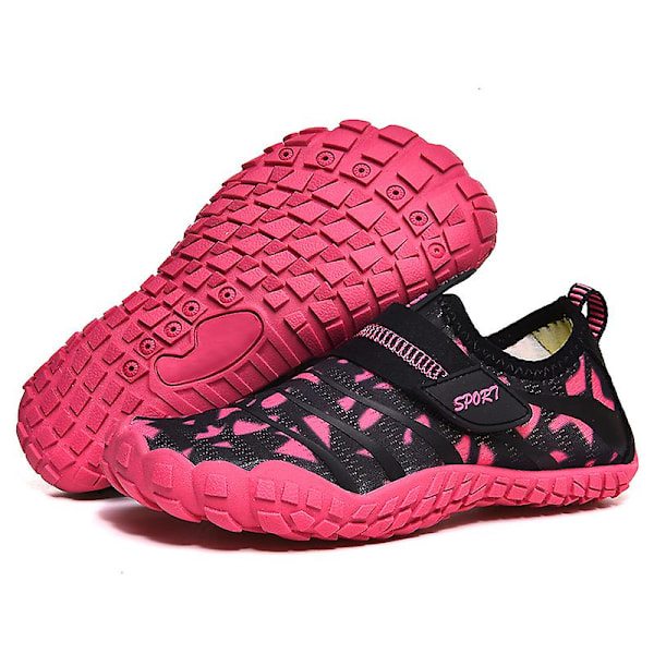 Barn Sneakers Snabbtorkande Slip On Vattenskor För Strand Eller Vattensport Yogaskor -13 Red EU 32