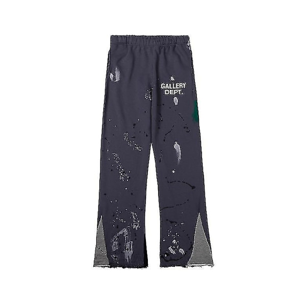 Gallery Dept Speckled Graffiti Guard Pants Straight Jeans Herre- og Damebukser Casual Bukser [Reduceret!!!Nyt Tilbud] Mørkegrå Dark Grey L