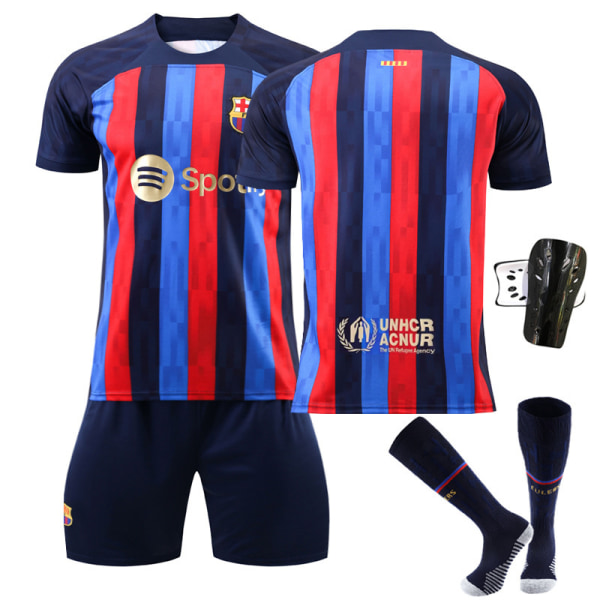 22-23 Barcelona home No. 10 Messi jersey No. 9 Lewandowski No. 8 Pedri 30 Gavi football uniform set