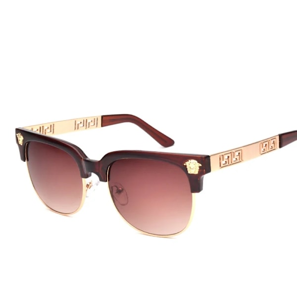 Klassinen pää aurinkolasit trendikäs neliökehys silmälasit metalli ontto temppelit miesten aurinkolasit mukautettu logo lasit C6 fashion sunglasses