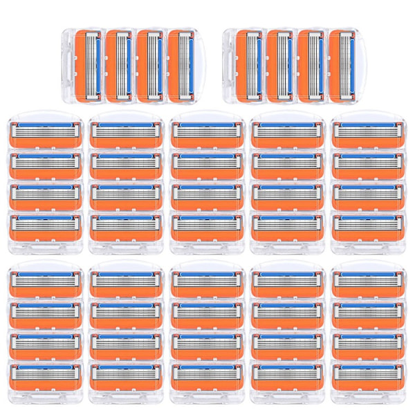 Rakblad för Män Fusion 5 Kompatibla - WELLNGS 48 packs