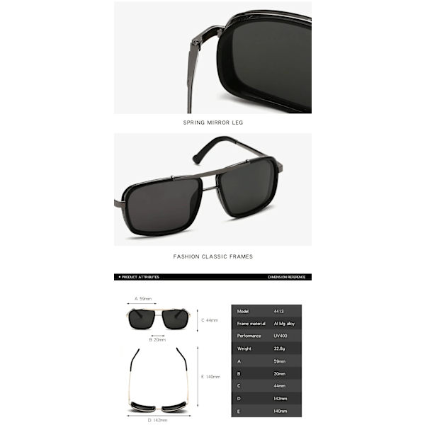 Square Pilot Wholesale Custom 2024 Gafas De Sol Driving Aviation Metal Shades Polarized Men's Sun Glasses 2024 Sport Sunglasses C2 Fashion sunglasses