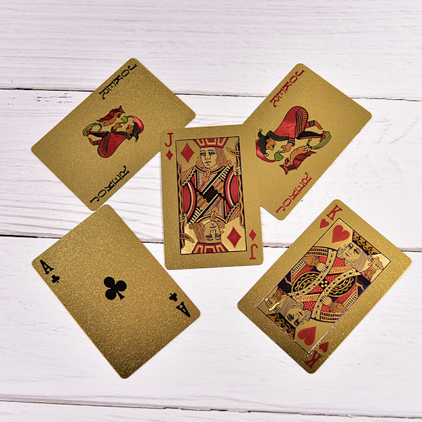 Vanntett plastspillkort Collection Gold Diamond Poker gold