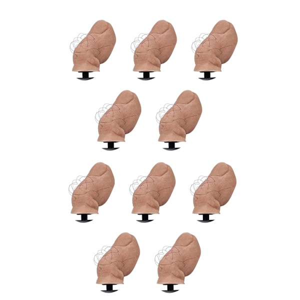 Stor Tå Croc Charm med Hår Återanvändbar Lättviktig Skodekor för Håliga Träskor med Päls with Fur 10Pcs