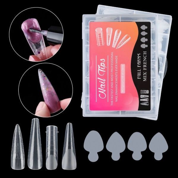 Dubbla nagelformar formar gel nagelformar