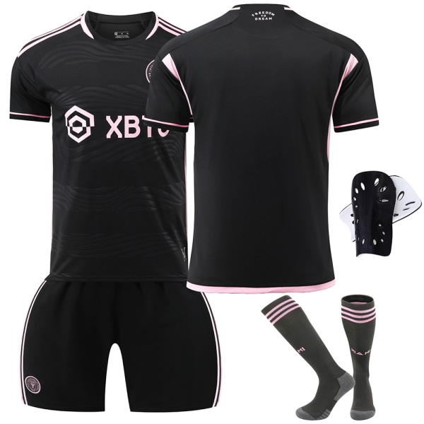 23-24 Miami Jersey No. 10 Messi Major League Soccer Jersey Home Away Black Pink Suit with Socks