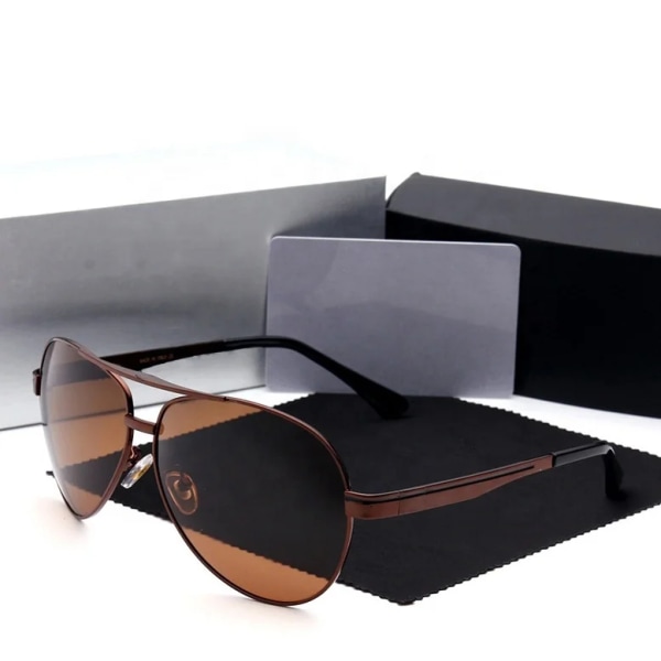 2024 Fashion sunglasses  men's large frame polarized driving mirror sunglasses