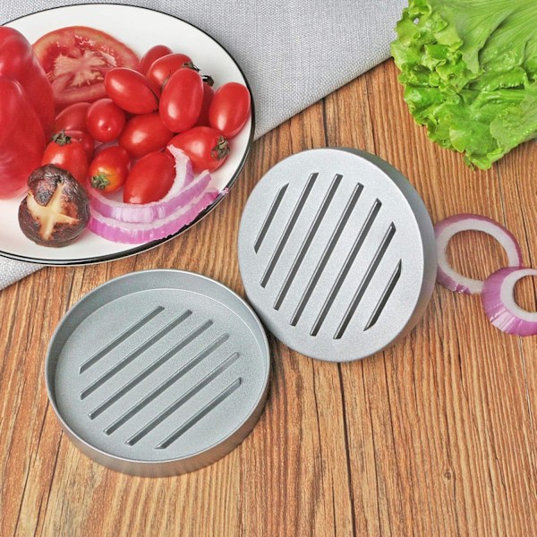 Hamburgarepress, Livsmedelsklassat Rostfritt Stål Hamburgaretillverkare med ABS-Handtag, Icke-Klibbig Hamburgarepress, 11,5 cm
