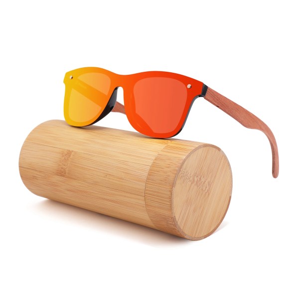 Bambus polariserede solbriller til mænd med brugerdefineret design og logo i træ 2024 1504M-5 Hot Selling Wooden Sunglasses