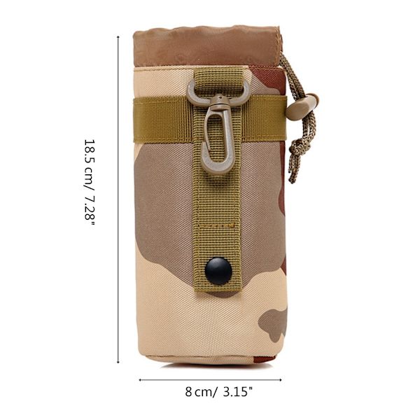 Molle vattenflaskhållare väska nylon taktisk Molle vattenflaska påse vattenflaskhållare för camping vandring resor Green 0.07