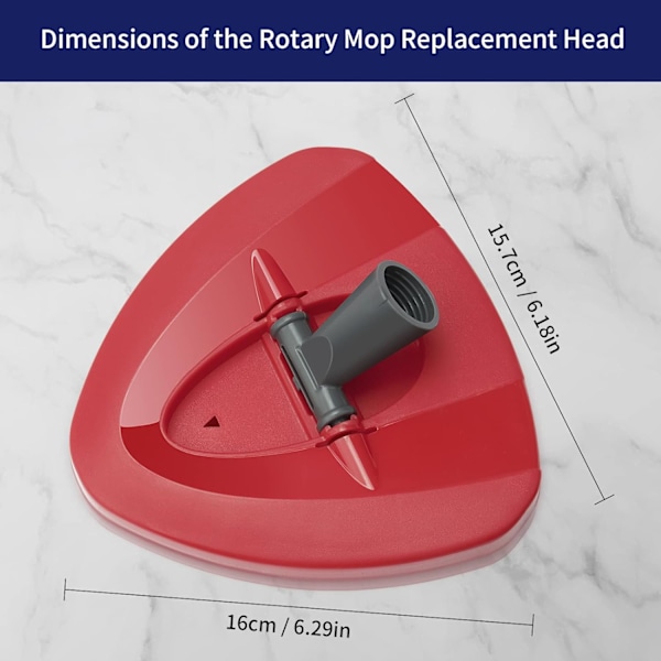 Spin Mop Udskiftningsbase Hoved til Vileda Mop, Trekant Spin Mop Hovedskive til Vileda Light Spin Mop - Plastkasse Skivekasse Del