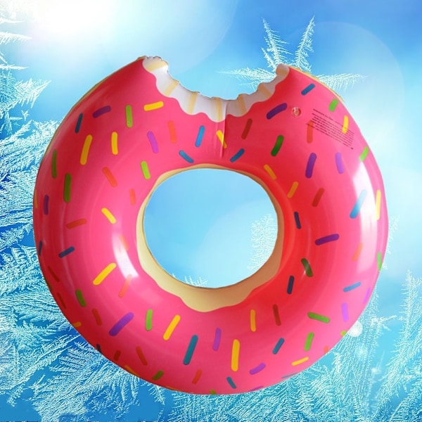 Svømmebøye tykk oppblåsbar redningsbøye donut (80 cm)