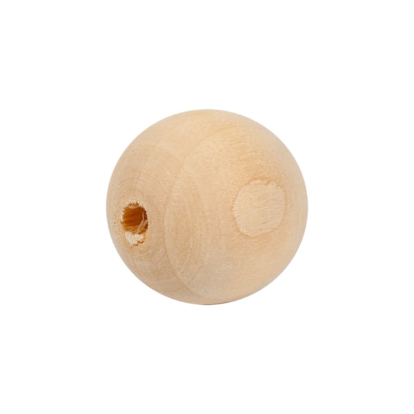 50pcs 20mm Natural Unpainted Round Wooden Beads with Hole