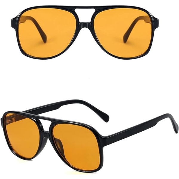 Retro Solglasögon Gul Gradient Glasögon Vintage Tonade Solglasögon för män och kvinnor