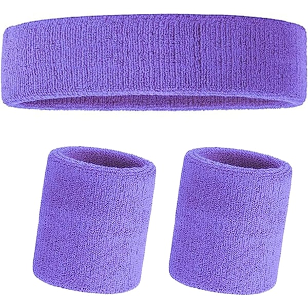 3 Pieces Men Women Sweatband Absorbent For Gym Sports Tennis Running Training Basketball Wrist Sweatband Moisture Wicking