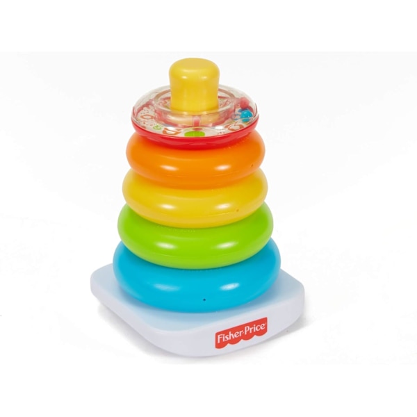 Rock-a-Stack, Klassisk Leksak för att Stapla Färgglada Ringar